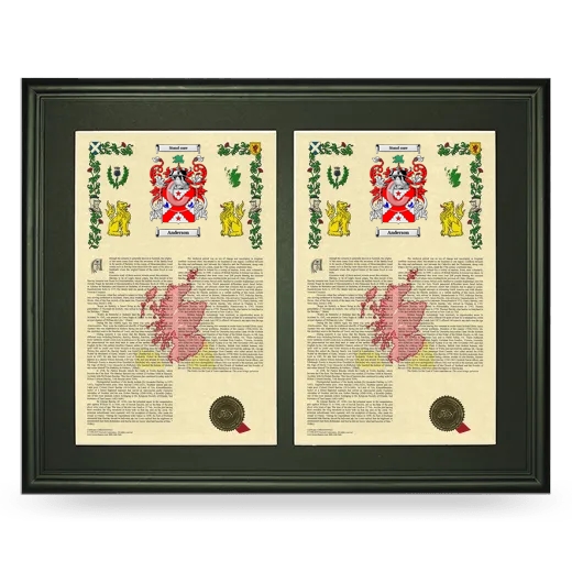 Double Armorial History Framed-Black