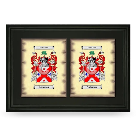 Double Coat of Arms Framed - Black
