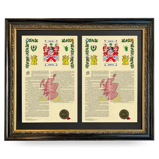 Double Armorial History Framed - Heirloom
