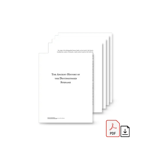 Surname History Download (PDF) - A4 Size - No Background
